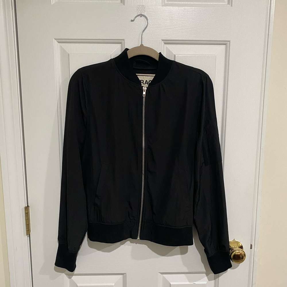 Black bomber jacket